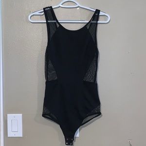 Black mesh bodysuit